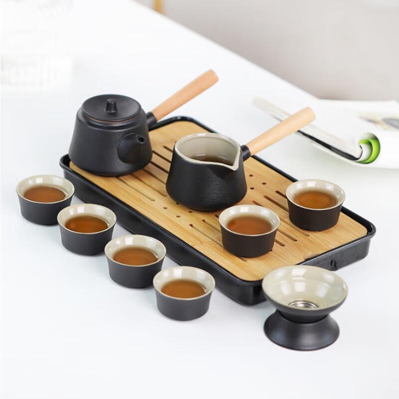 Jingling Black Pottery Portable Travel Tea Set