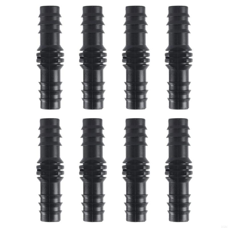 8Pcs Drip Irrigation Straight Fittings Barbed Locking Butt Joint Connectors 16mm Drip Tape Tubing Sprinkler Systems