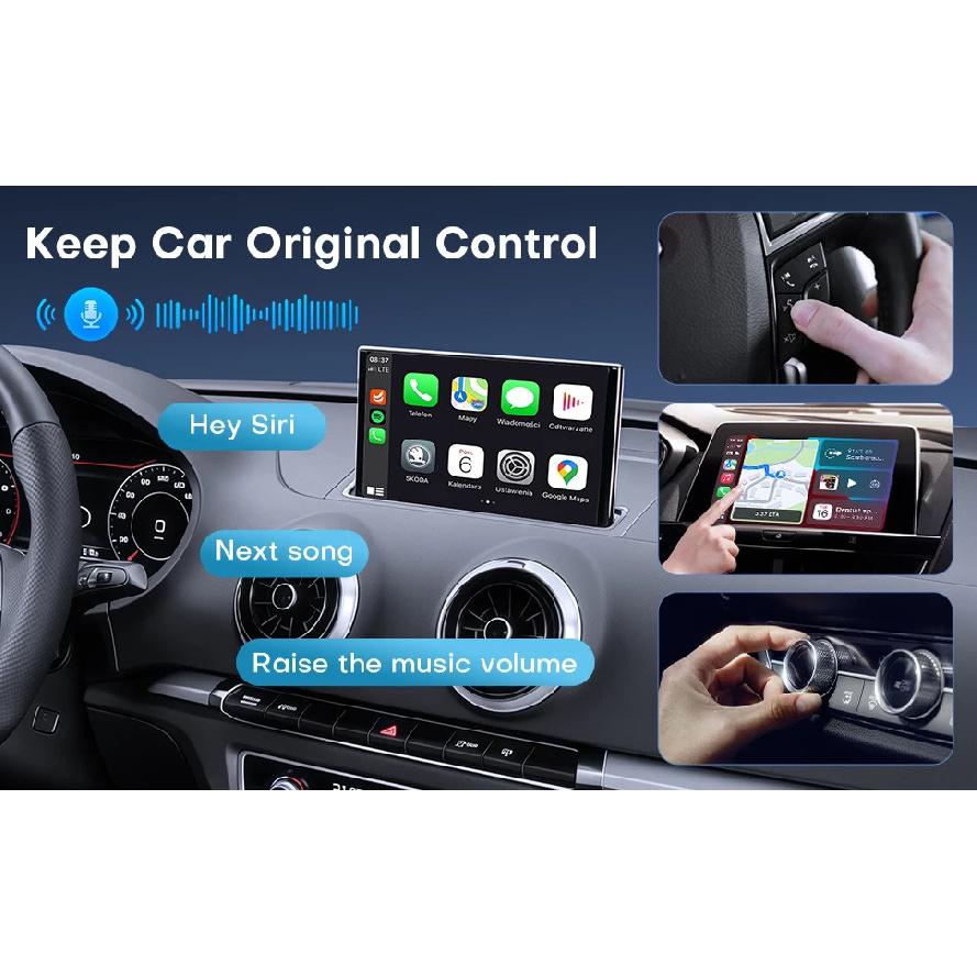 2-in-1 Wireless CarPlay Android Auto Adapter USB USB-C Dongle Plug and Play Fast Auto Connect No Delay Compact for Car Screen