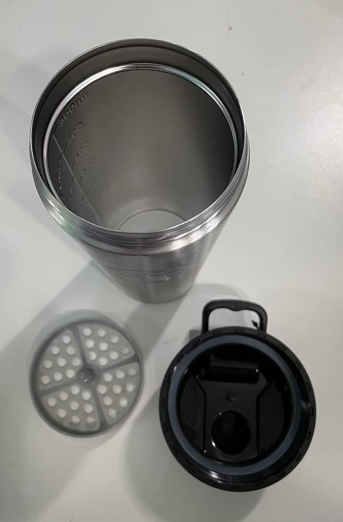 Metal Shake 900ml Metal Shake Water Bottle, Protein Shaker, Tumbler, 24-Hour Cold Keep, 6-Hour Hot Keep, Double-Locked Shaker