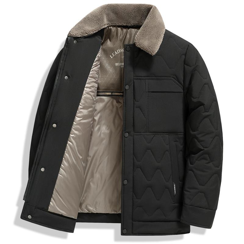 Men's Cotton Jacket with Removable Collar