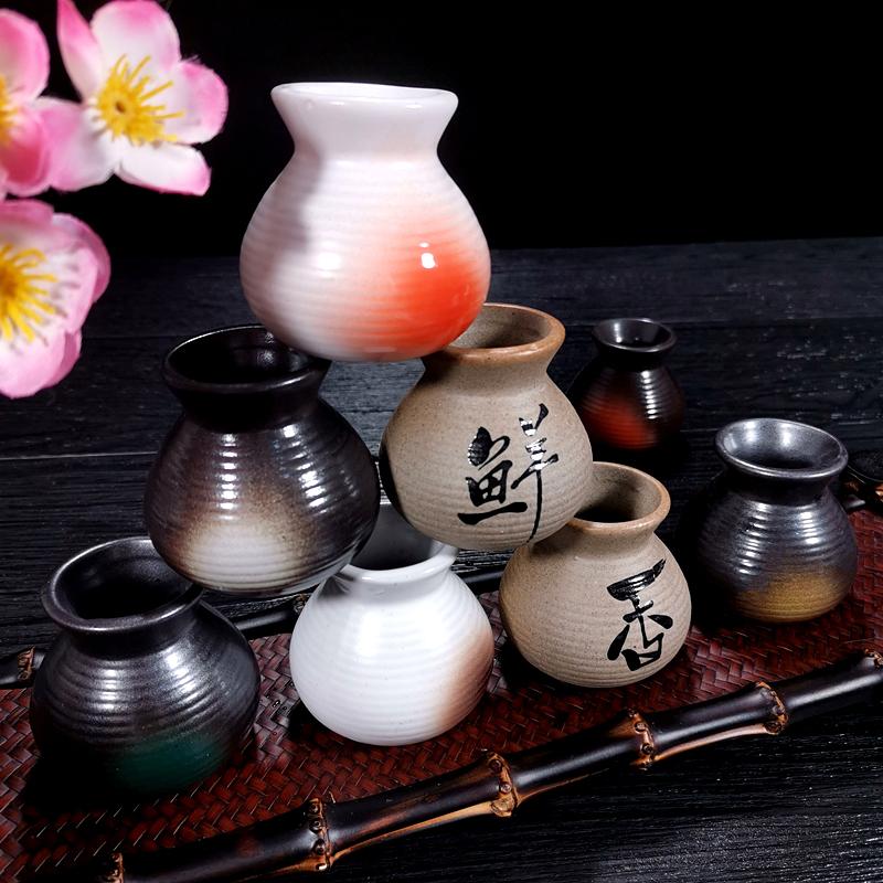 Sushi Shop Sashimi Plate Decor Small Bottle Dry Ice Barrel Ceramic Toothpick Holder Japanese Style Fruit Picks Container Jar Box