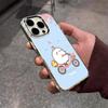 Cartoon M-Molang Phone Case For IPhone 17 Air 16 E 15 14 13 12 11 Plus Pro Max Electroplated Transparent Soft Shell