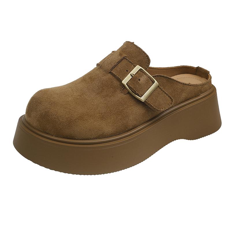 Fashion 2025 NEW Retro Thick Bottom Platform Women's Fashionable Simple and High-quality Casual Shoes Summer Rubber Sole