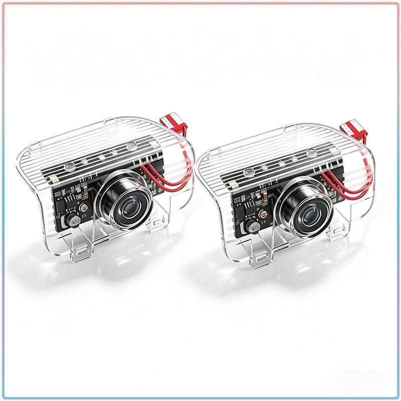 2Pcs Car Door LED Shadow Projector Wireless Welcome Logo Lamp Styling For Honda Civic Odyssey Vezel Accord Pilot Fit XRV CRV HRV Dio