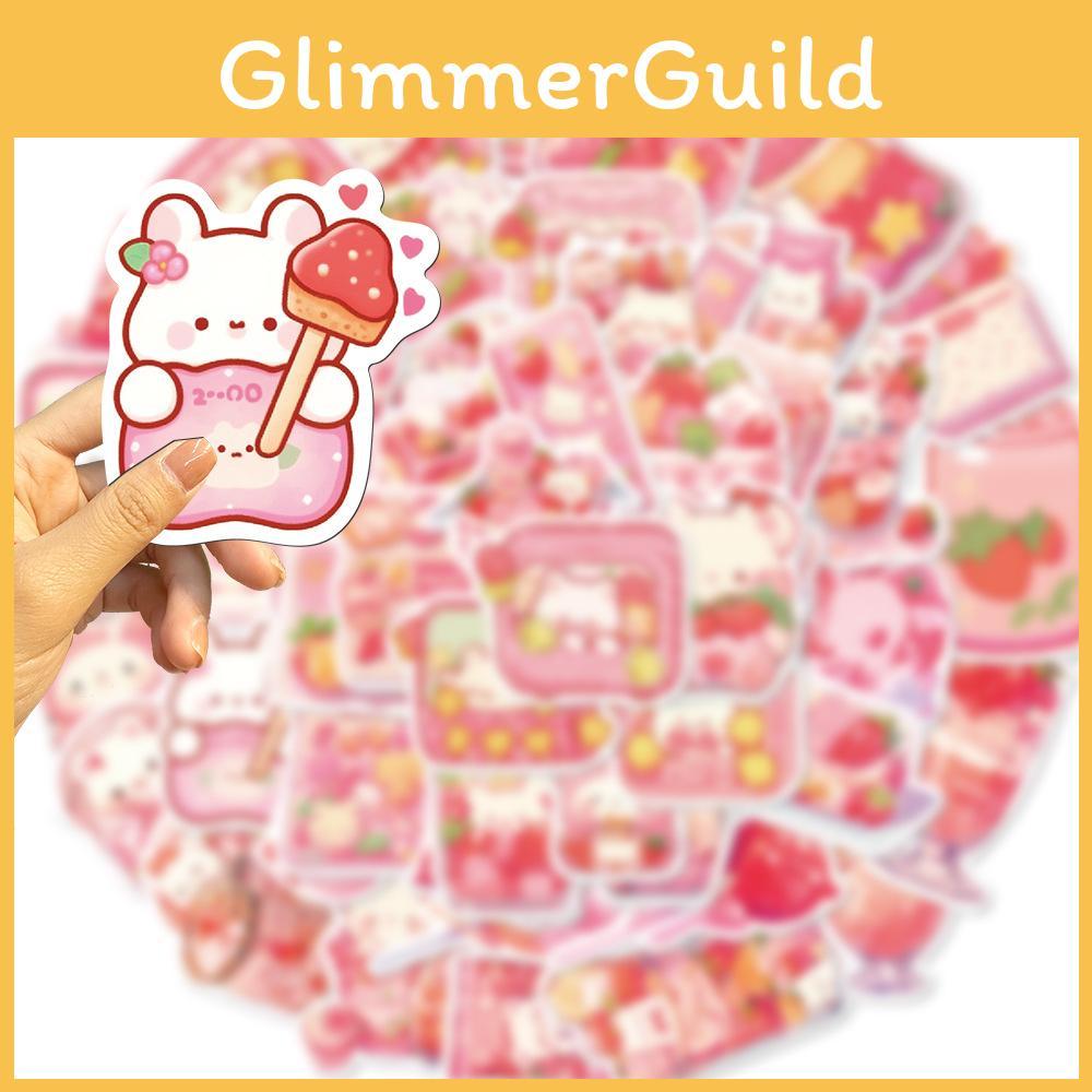 50 Cartoon Pink Snack Doodle Stickers Personalize Your Guitar Notebook And Suitcase With Waterproof Diy Decor