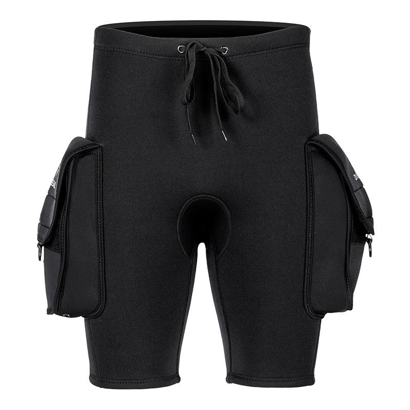 2025 Technische Tauchshorts - 3MM, Doppeltasche, Wärme- & Kälteschutz für Tauchen, Schnorcheln, Surfen & Schwimmen XL schwarz