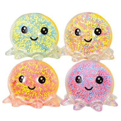 1PC Glowing Light Squid Vent Ball Squeeze Decompressions Toy Bubble Octopus Ball Stress Relief Toy Birthday Gift For Kids Child