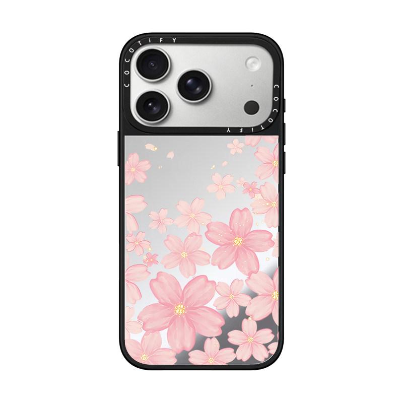Colored flowers apply to iphone17pro mobile phone case 15promax apple 14plus protective case 13 mirror