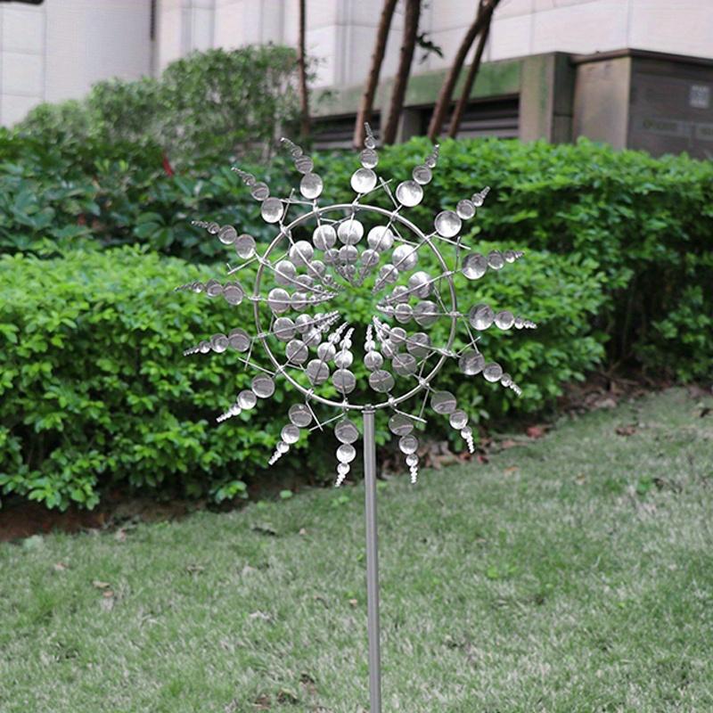 1 stück Magische kinetische Windmühle aus Metall Spinner Einzigartige Wind Powered Catcher Kreative Terrasse Garten Rasen Outdoor Hof Dekoration