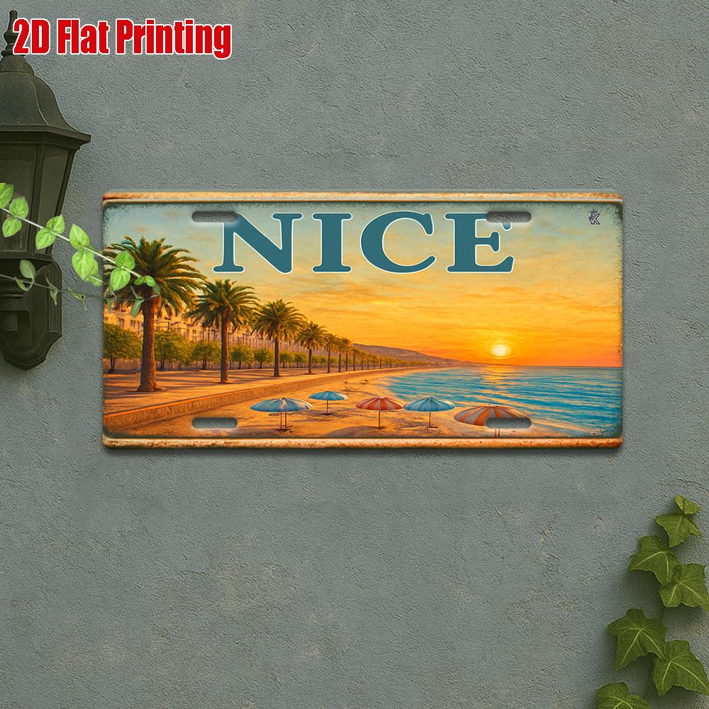 D Flat Vintage Metal Sign D Flat Wall Hanging Decorative Plaque X Inch HighDefinition Uv Printed Suitable For H