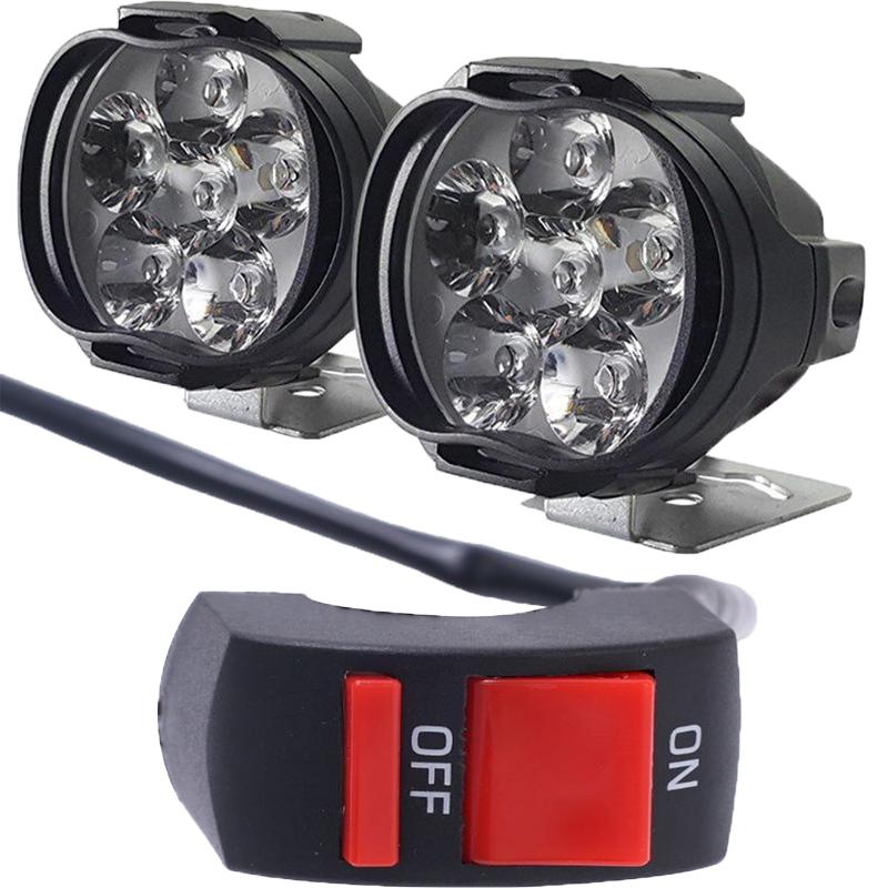 Motorcycle Additional LED Headlight Scooter Auxiliary Spotlight Upgrade Motorcycle Universal Spotlight Car Lighting Accessories