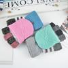 New women's half-finger flip thermal gloves winter outdoor cycling sports knitted student writing gloves wool