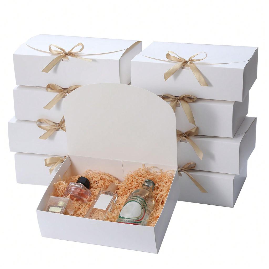 2 Stück - Deckel Geschenkbox mit Schleife Brautjungfern Heiratsantrag Box Geburtstagsgeschenk, Shower Party Valentinstagsgeschenke Valentinstag
