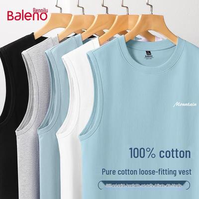 Baleno Men's Cotton Mountain X Graphic Sleeveless Vest