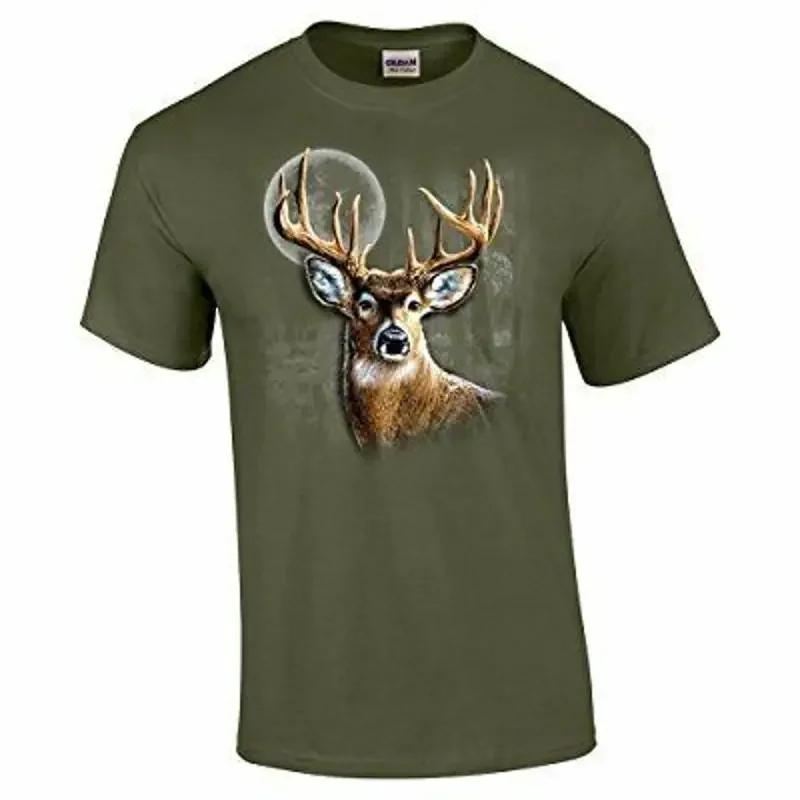 Whitetail Deer In Wilderness Adult T Shirt Military