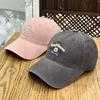 Fashion Hat Cute Cartoon Bear Embroidery Soft Top Skinny Baseball Hat Versatile Casual Wash Face Small Cap