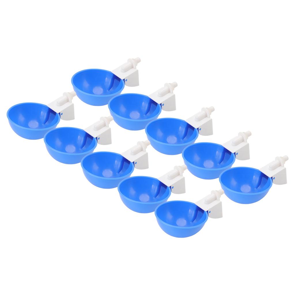10PCS G1 8 Male Thread Chicken Waterer Cup Thicken Automatic Poultry Water Feeding Equipment for Quails Birds Blue