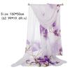 Flower Print Long Wrap Shawl 160*50cm Beach Gauze Scarf Elegant Shawl Silk  for Women