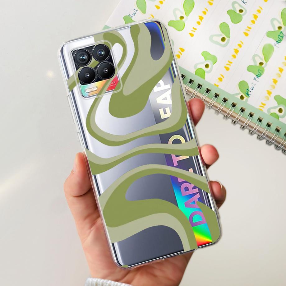 For Realme 8 Case Flower Fashion Cat Cute Cover Coques For Realme 8 Pro Phone Cases Cover Realme8 5G Realme 8i Fundas Soft Capa