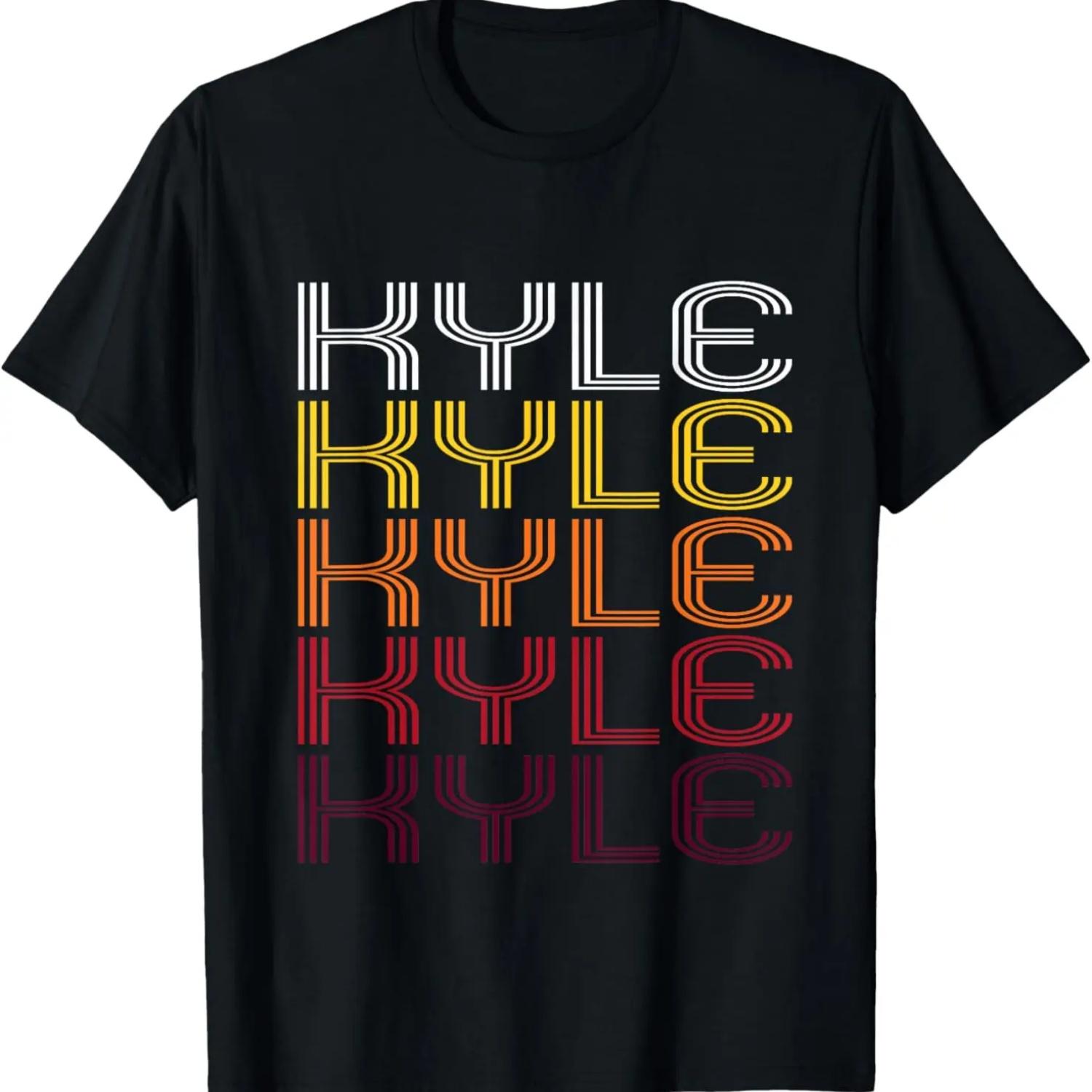 Kyle Retro Wordmark Pattern - Vintage Style T-shirt XXXXXL чёрный