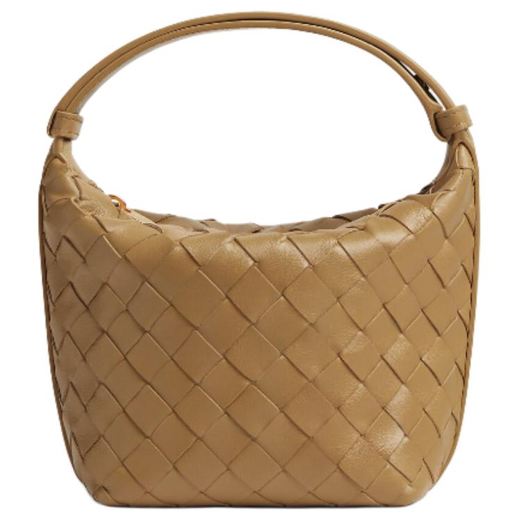 Bottega Veneta Candy Wallace Gold Trim Adjustable Shoulder Strap Calfskin Tote Bag Women Tote Bag Brown 776781V3IV19894