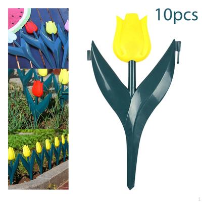 10Pcs Tulip Garden Edging Border for Outdoor Lawn And Pathway