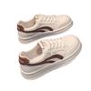 Leather White Shoes Women's Thick Baseplate Shoes 2025 Summer New Light Breathable Comfortable Sports Leisure Sports Board Shoes