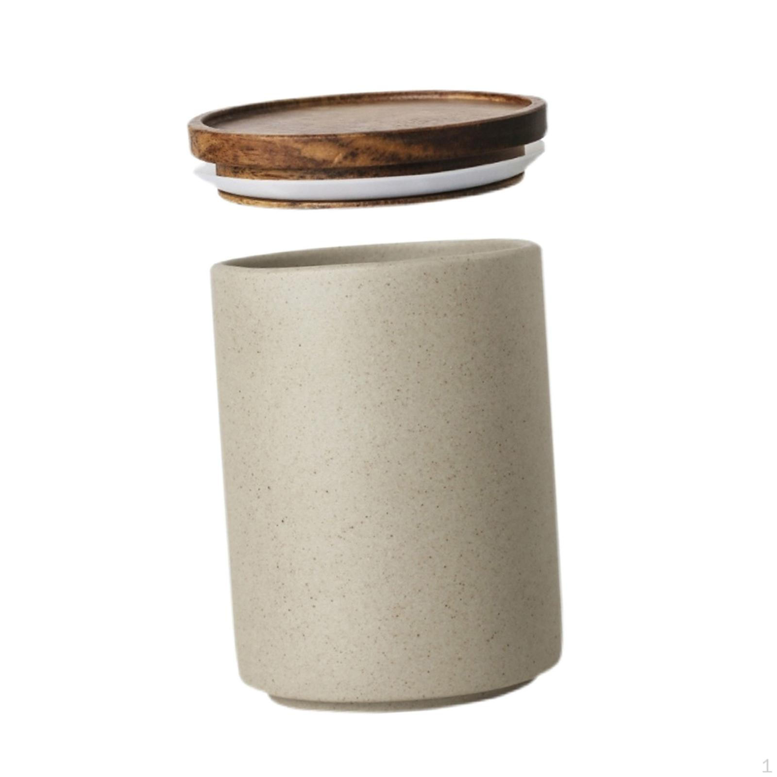 

Герметичная банка для кофе, контейнер для хранения продуктов с деревянной крышкой, жестяная коробка, контейнер, medium