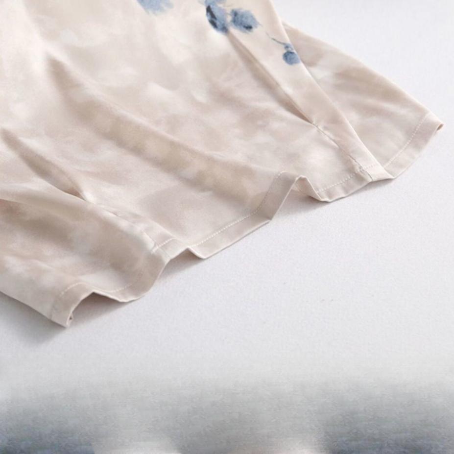 Ice Silk Short Sleeved T-shirt Women's Summer Printed Base Shirt Plus Size Top