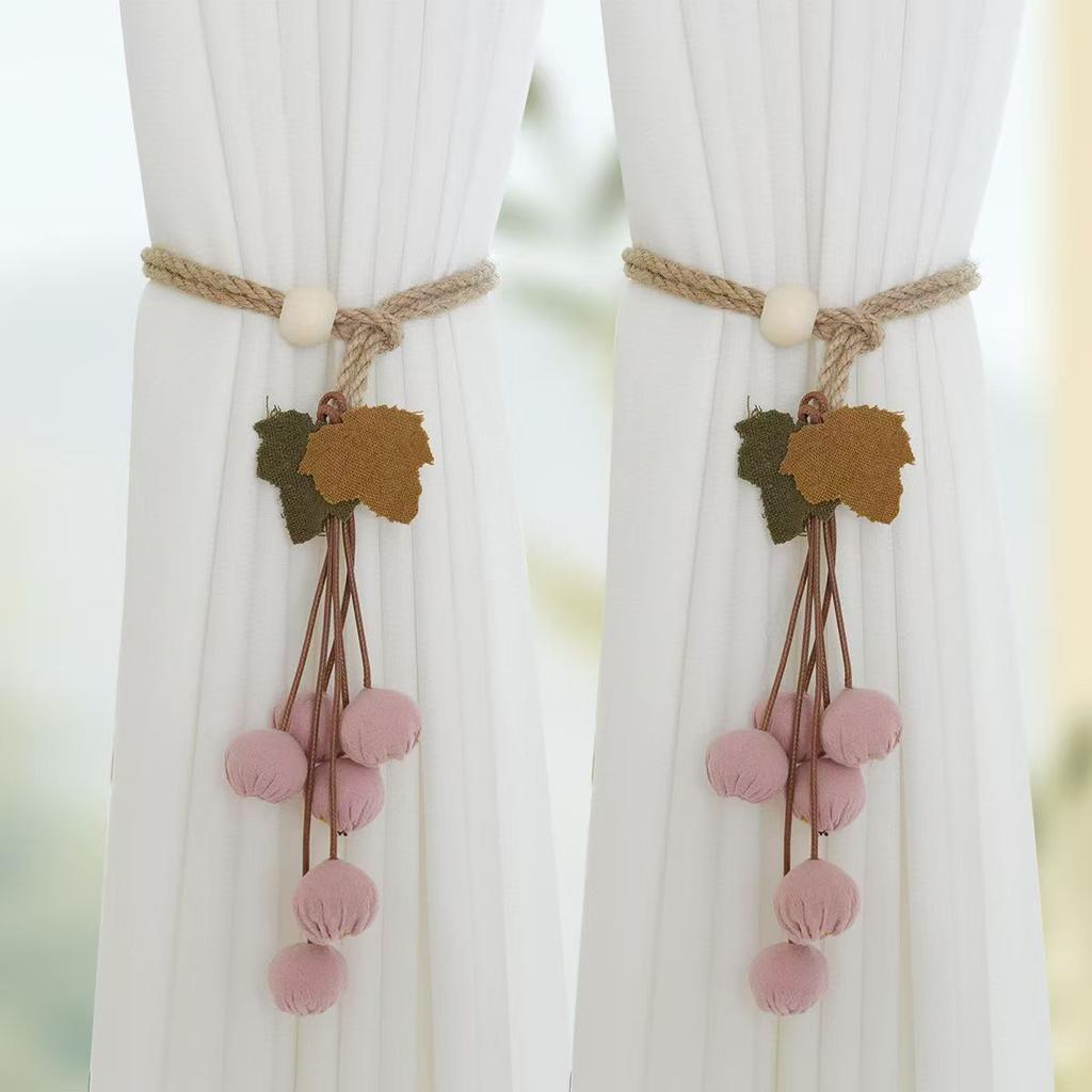 New Curtain Tiebacks Binding Straps Creative Pumpkin Decoration Embellishment Binding Straps Adjustable Gauze Collapse Pendant