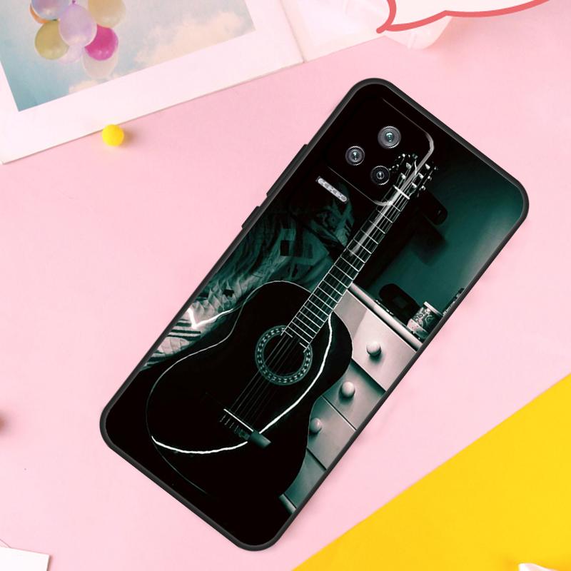 Vintage Music Guitars Case For POCO X6 M6 Pro X3 X5 F3 F5 M5s Xiaomi 14 13 Ultra 12 Lite 11T 12T 13T Pro Cover