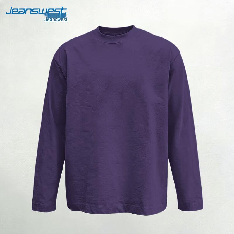 Jeanswest Men's 2026 New Autumn Pure Cotton Long Sleeve Base Layer T-shirt