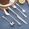 Zachodni zestaw sztućców ze stali nierdzewnej: Nóż, Widelec, Łyżka - Styl Prosty do Użytku w Hotelach i Restauracjach