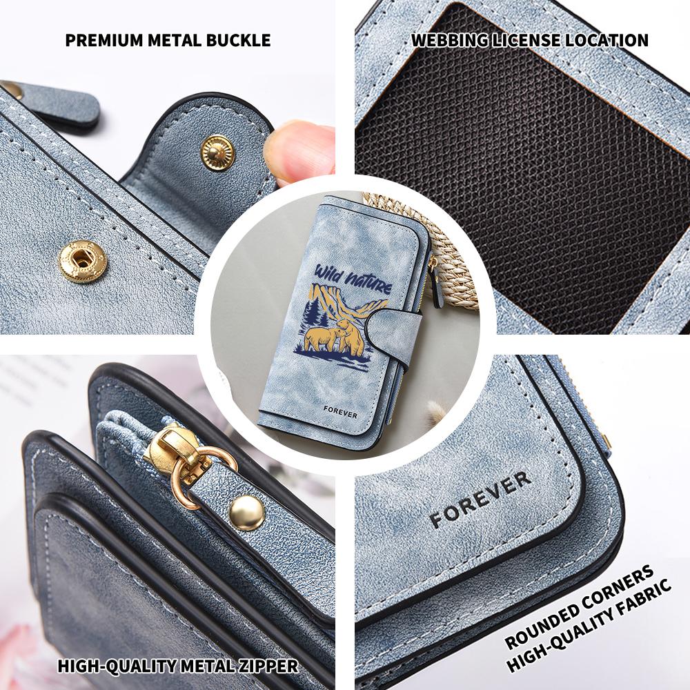 Wild Nature Pattern Women Long Wallet Forever Stylish Large Capacity PU Leather Purse