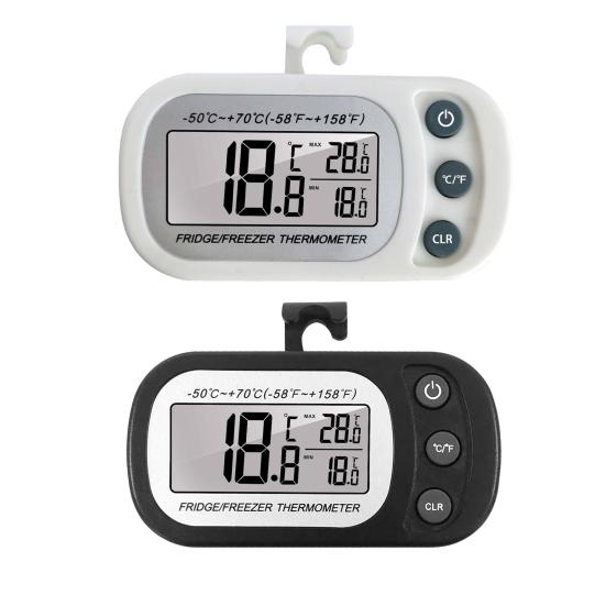 Digital Refrigerator Thermometer Large LCD Display Magnetic Hanging Waterproof Fridge Freezer Electronic Temperature Monitor Gauge Kitchen Gadgets