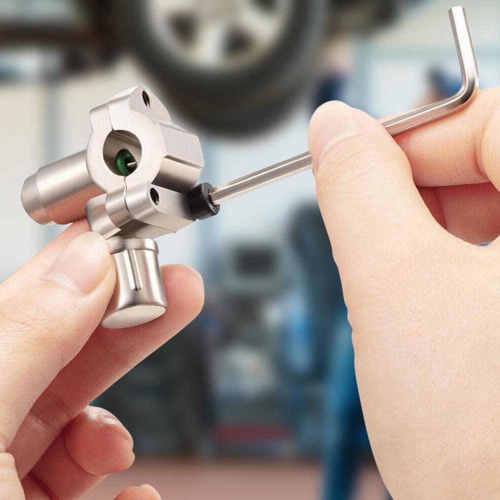 Air Conditioner Refrigerator Line Tap Valve Bullet Piercing Valve with Spanner for Air Conditioner HVAC 1/4 5/16 3/8 Inch Tubing