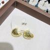 Vintage Design Sense Curved Metal Hoop Earrings Studs for Women Trendy Jewelry Fashion Irregular Earring