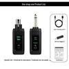 Wireless Transmitter Receiver for Electric Guitar, Saxophone, Bass - Audio Transmission Cable