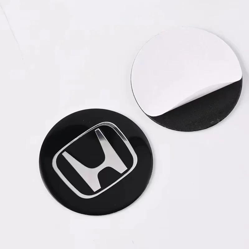 4Pcs 45mm Car Wheel Hub Center Cap Sticker Metal Emblem Stickers For Honda Civic Accord Fit City Vezel CRV Odyssey Pilot Jazz