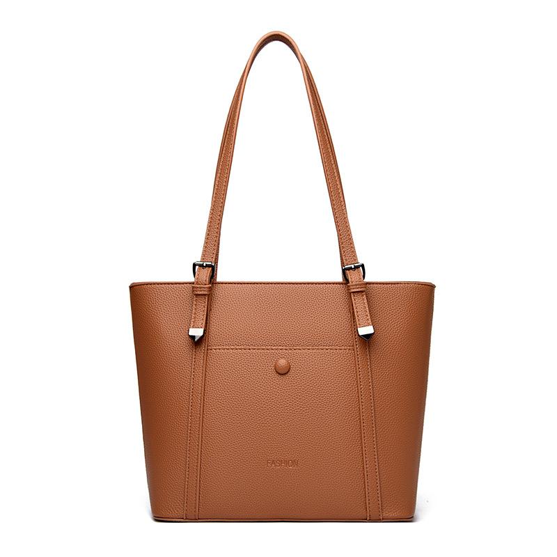 Pu Leather Shoulder Tote Bag for Women Solid Color Luxury Woman Fashion Brand Designer Large Female Handbags Ladies Hand Bags