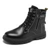 Scarpe da uomo autunnali nuovi stivaletti Martin alti da uomo tendenza versatile scarpe da lavoro con plateau stivaletti scarpe in pelle scarpe casual in pelle
