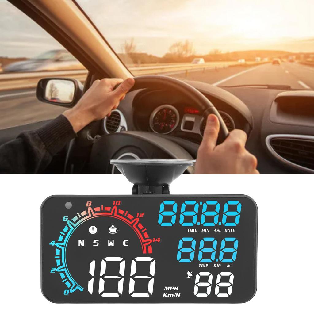 GPS Speedometer Speed Alarm Fatigue Driving Reminder Rugged HD Display HUD Display   for Car