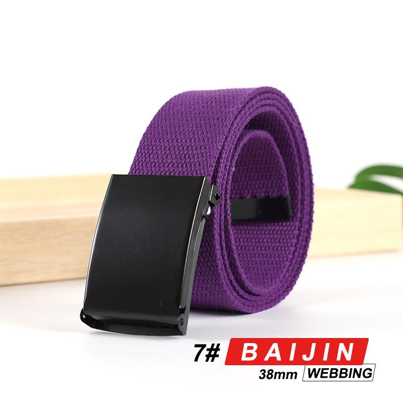 Canvas & Leather Multi-Color Casual Waist Belt - Stylish, Easy-to-Match Accessory for Students