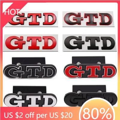Golf 3 4 MK3 MK4 2026 Hot For VW VOLKSWAGEN 3D Metal GTD Logo Emblem Badge Car Front Grill Rear Trunk Sticker For Volkswagen VW