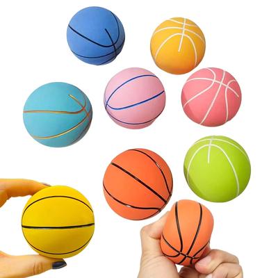 6cm Ultra-hochelastischer Mini-Gummi Kleiner Basketball Dekompression Hohl Elastischer Ball Kinderspielzeug MINI Basketball Geschenk