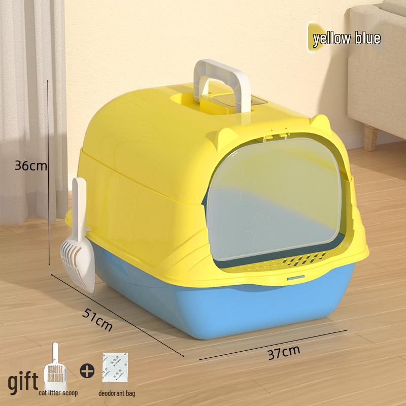 Extra-Large Enclosed Cat Litter Box: Odor & Splash-Proof, Dual-Use Design