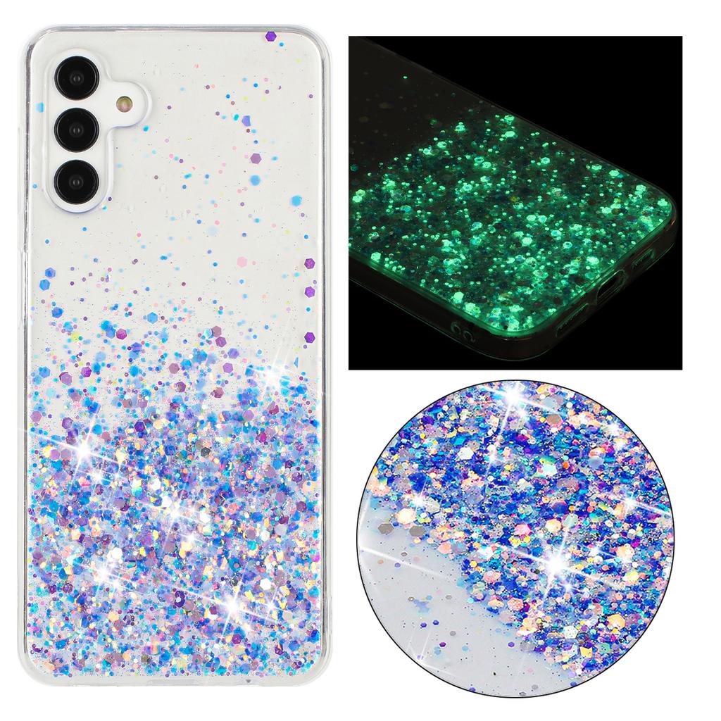 For Samsung Galaxy A35 5G Glow In The Dark Phone Case Epoxy TPU Glitter Sparkle Cover