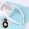 10Pcs 12Mm Blank Plain Plastic Headbands Diy Hair Band Accessory