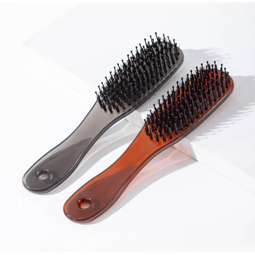 Transparenter Kopfmassagekamm Anti-Frizz Haarglättungsbürste für Frauen mit langem Haar